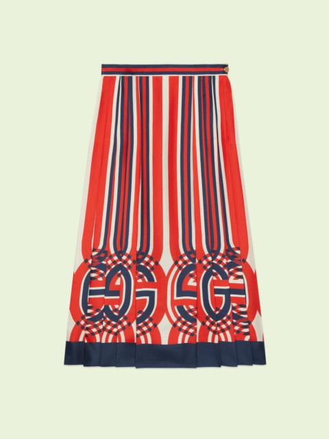 GUCCI G optical silk skirt