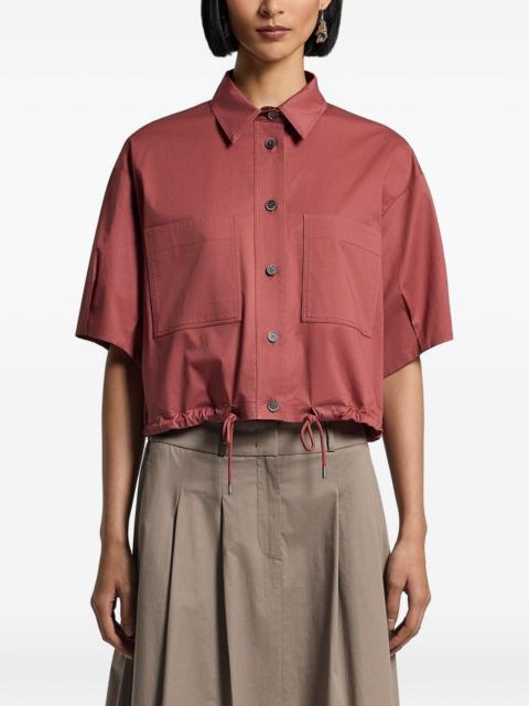 PESERICO drawstring chest-pocket shirt