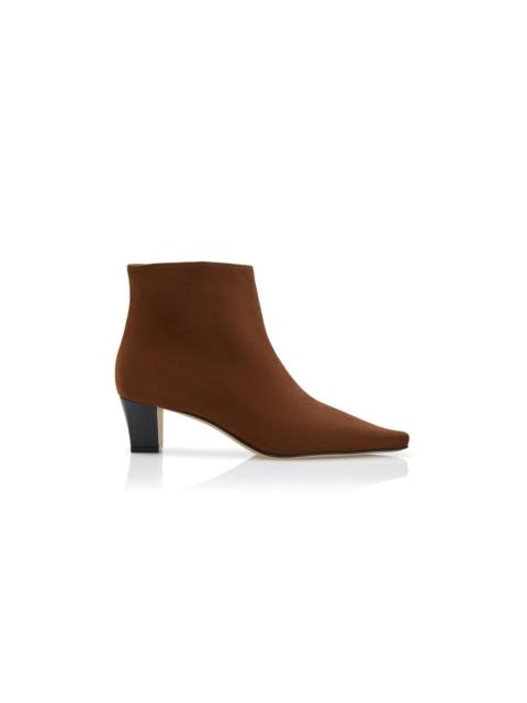 Manolo Blahnik Brown Suede Ankle Boots