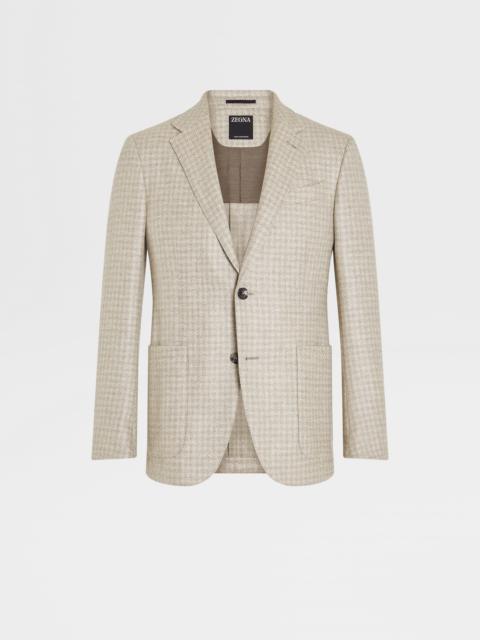 LIGHT BEIGE AND BEIGE OASI CASHMERE JACKET