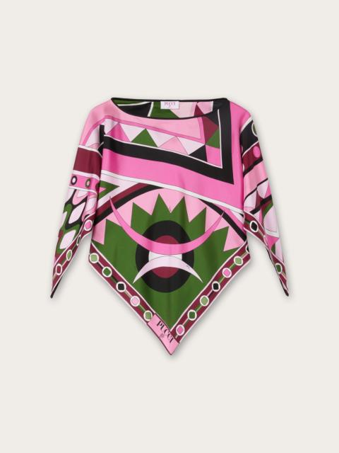 VIVARA PRINT CAPE BLOUSE