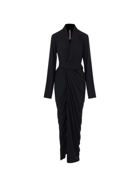 Rick Owens long-sleeved wrap dress