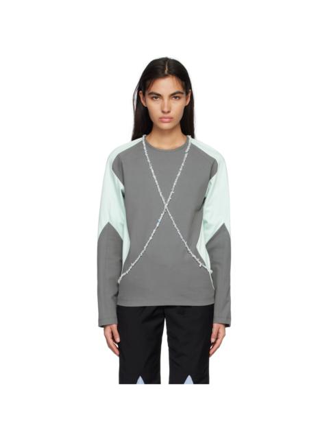 STRONGTHE Gray & Green Quartz Long Sleeve T-Shirt