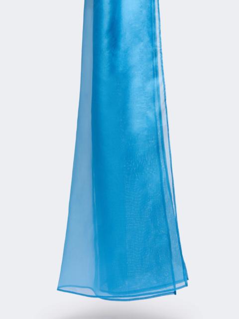 Max Mara AGORAIO Silk stole - OCEAN