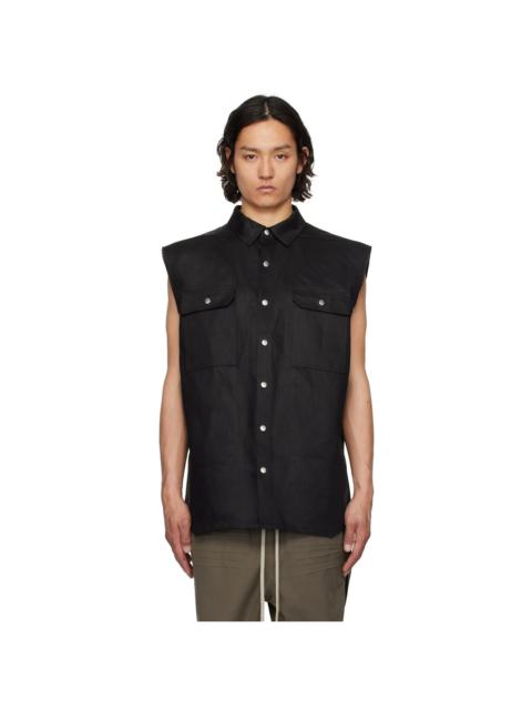 Rick Owens Black Hollywood Jumbo SL Overshirt