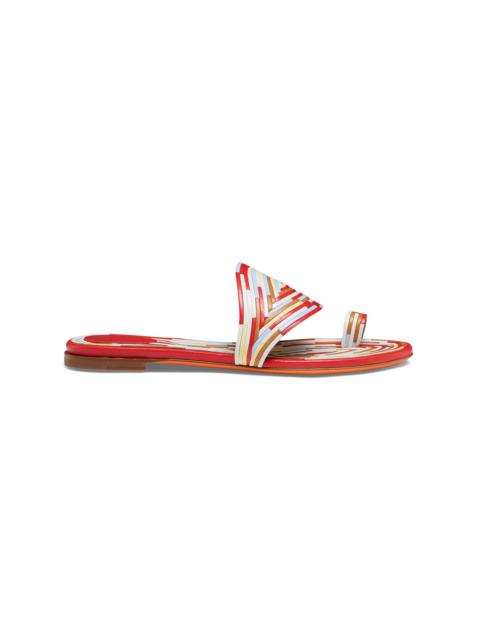 Santoni Women's multicolor leather sandal