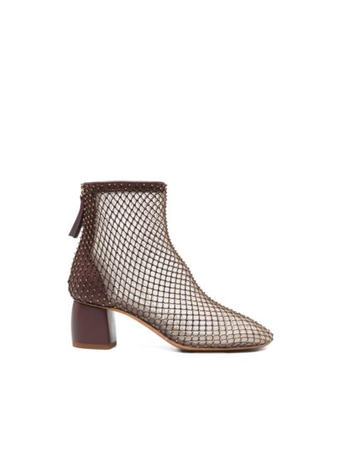 forte_forte My Alma studded-net ankle boots