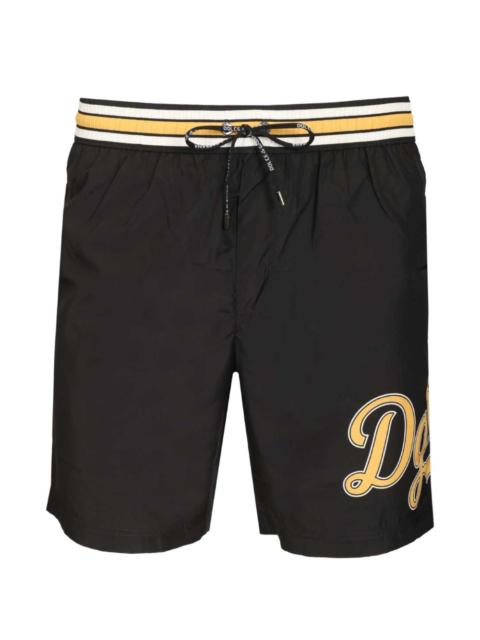 Dolce & Gabbana logo stripe swim shorts