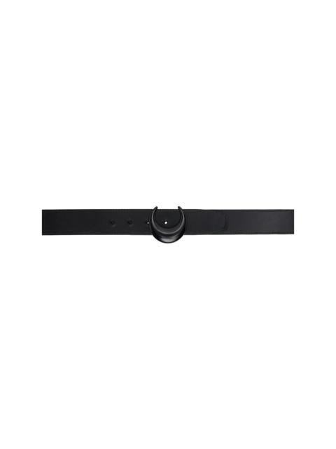 Marine Serre Black Vegetable Leather Moon Belt