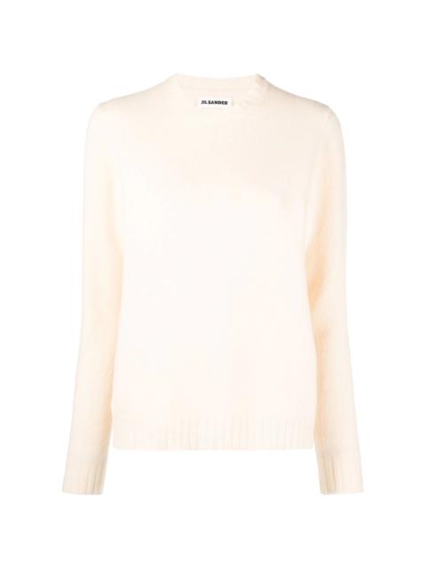 Jil Sander 긴 소매 승무원 목 모직 점퍼