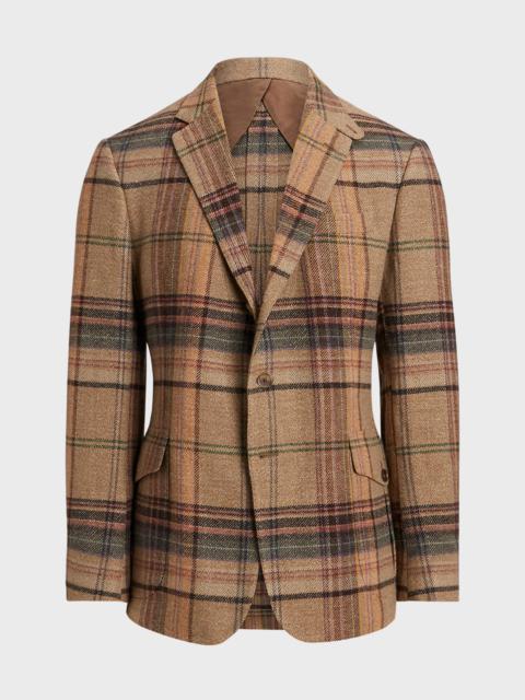 Men's Kent Hand-Tailored Plaid Tweed Sport Coat