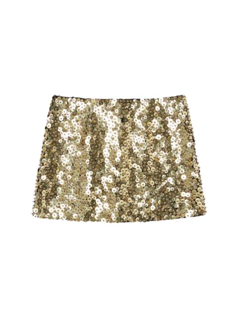 sequinned mini skirt