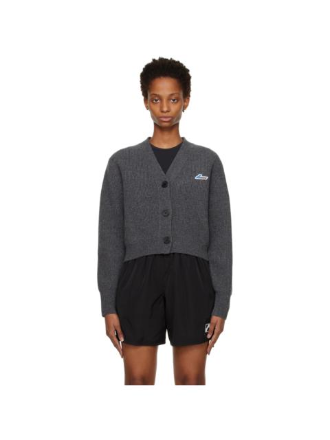 We11done Gray Cropped Cardigan