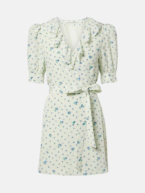 Alessandra Rich Floral silk minidress
