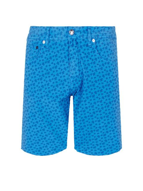 Vilebrequin Men Cotton Bermuda Shorts Micro Ronde Des tortues