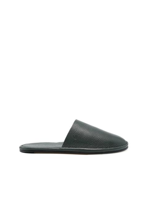 Victoria Beckham embossed-logo leather slippers