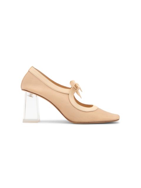 ULLA JOHNSON Cecily Bow-Detailed Fabric Pumps neutral