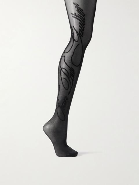 Jean Paul Gaultier Stretch-jersey tights Black