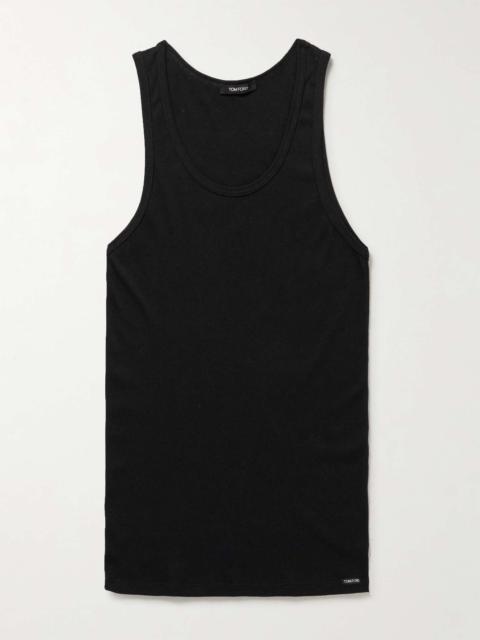TOM FORD Ribbed Cotton and Modal-Blend Tank Top