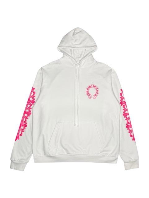 Chrome Hearts Horseshoe Floral Sleeve Pullover Hoodie "Pink / White" CHRM1067