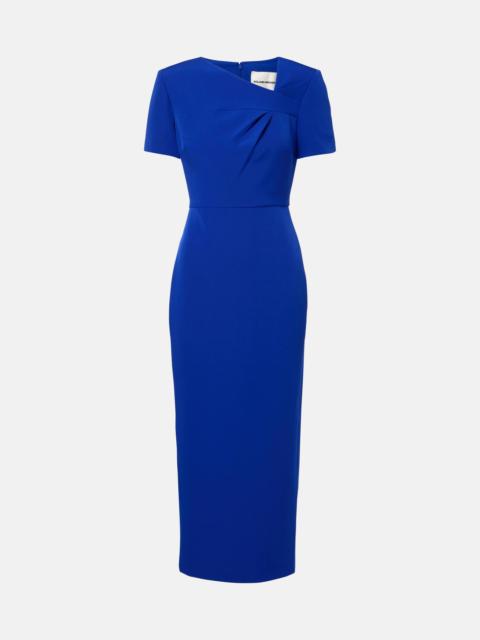 ROLAND MOURET Draped crêpe midi dress
