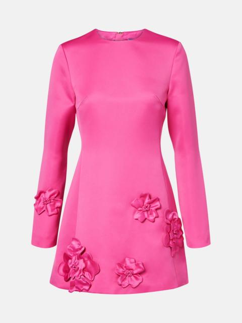 LEO LIN Aliza floral-appliqué minidress