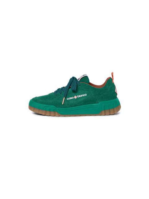 CASABLANCA Men's Green Suede Court Sneaker | Casablanca Paris