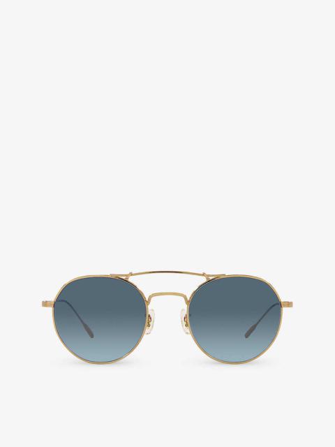 Oliver Peoples OV1309ST Reymont round-frame titanium sunglasses