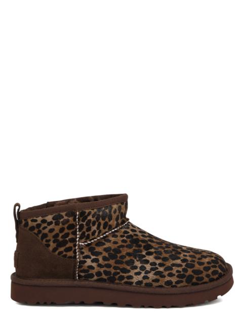 UGG Ugg Classic Ultra Mini Calf-hair Ankle Boots
