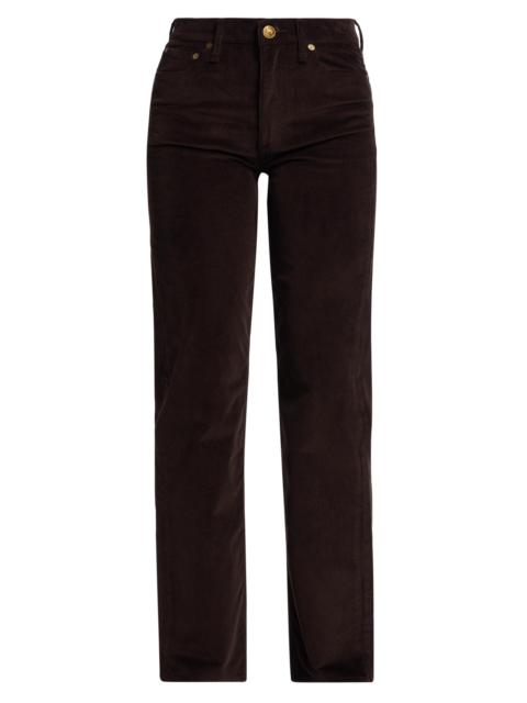 rag & bone Women's Harlow Corduroy Straight-Leg Pants - Dark Brown