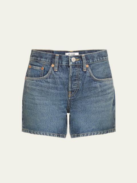 RE/DONE Mid-Rise Denim Boy Shorts