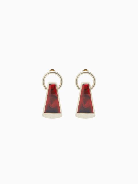 GIORGIO ARMANI METAL AND RESIN EARRINGS