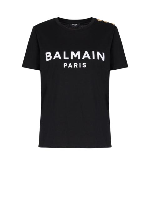 Balmain Eco-responsible cotton T-shirt with Balmain logo print