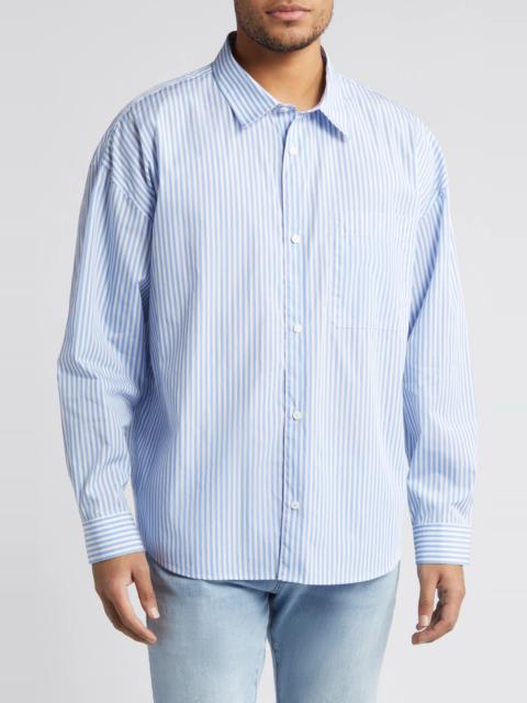 Stripe Relaxed Fit Button-Up Shirt
