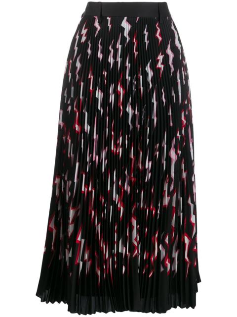Prada pleated lightning bolt skirt