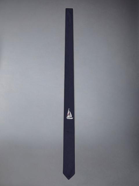 Thom Browne Jacquard Sailboat Icon Classic Tie