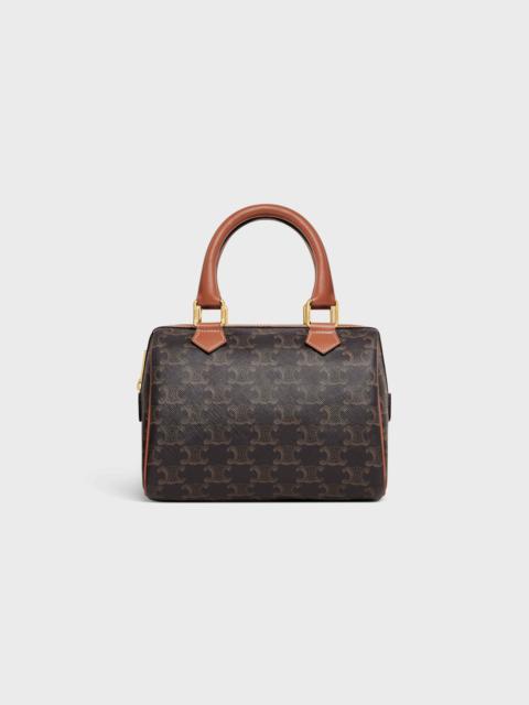 CELINE SMALL BOSTON in Triomphe Canvas and calfskin