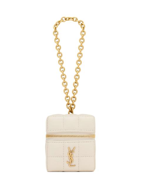 SAINT LAURENT Women's Cassandre Matelasse Carre Mini Cube in Lambskin - Crema Soft