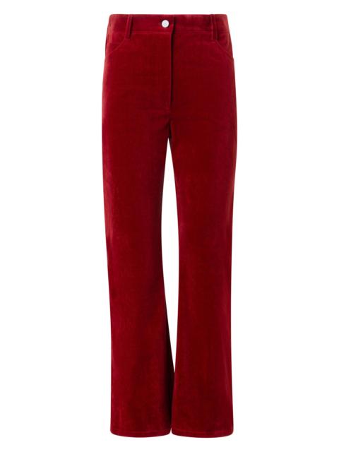 AKRIS Women's Cali Velvet Boot-Cut Crop Pants - Cranberry