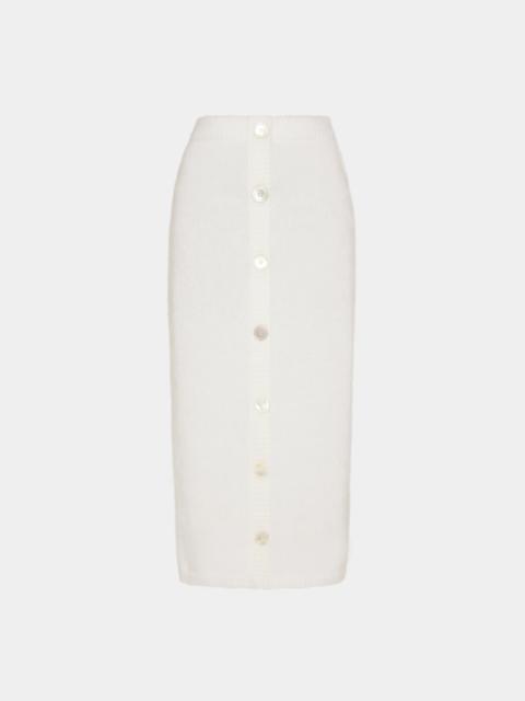 Alessandra Rich CARDED MOHAIR MIDI SKIRT