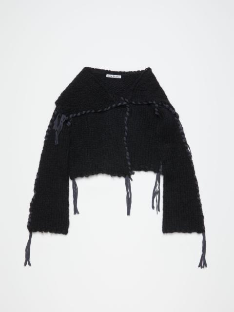 Acne Studios Lacing knit cardigan - Black