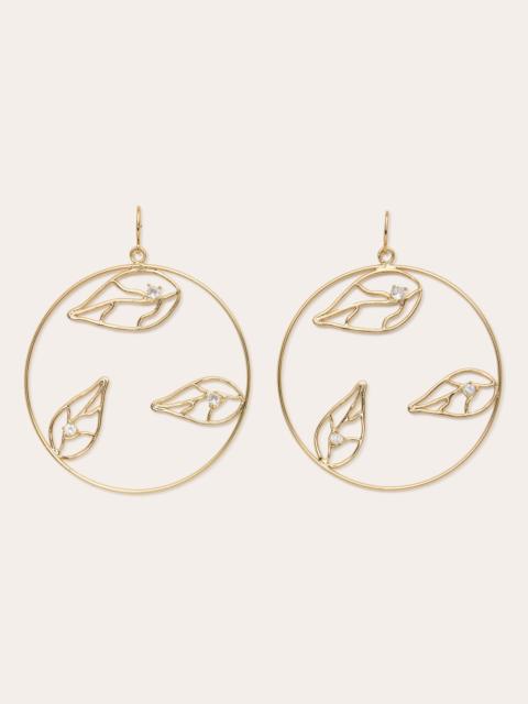 RAMY BROOK Abrie Leaf Hoop Earrings