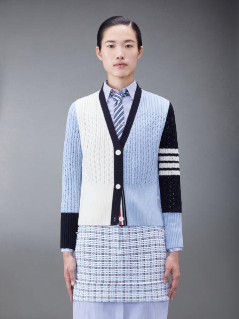 Thom Browne colour-block virgin-wool cardigan