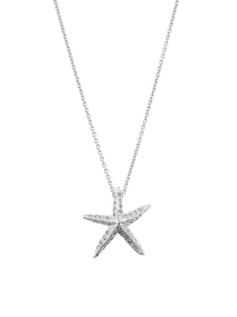 ROBERTO COIN Women's Tiny Treasures 18K White Gold & 0.16 TCW Diamond Starfish Pendant Necklace - White Gold