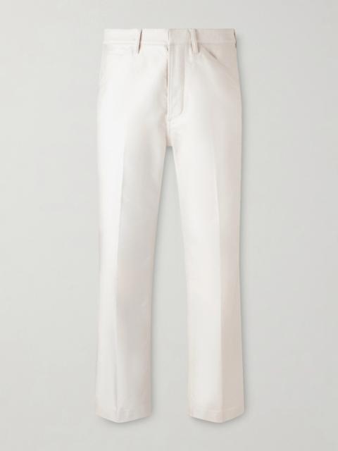 TOM FORD Straight-Leg Cotton-Satin Trousers
