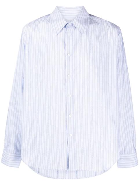 Martine Rose striped logo-print cotton shirt