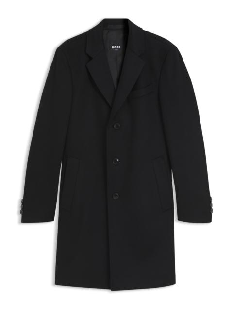 BOSS SLIM-FIT FORMAL WOOL COAT WITH CASHMERE