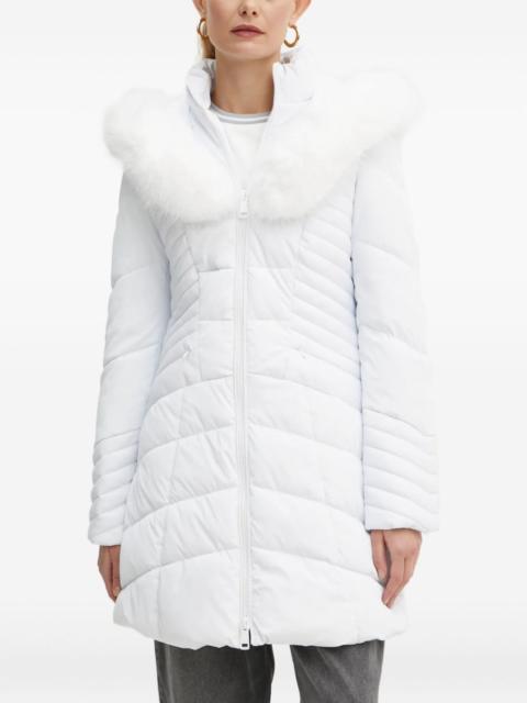 GUESS USA quilted faux-fur coat