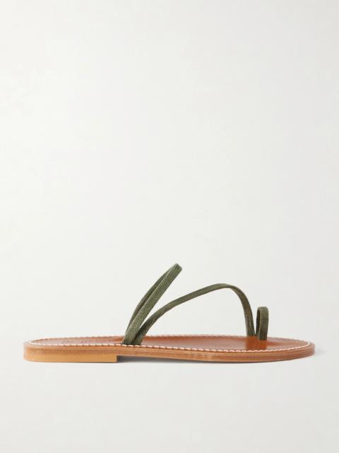 K.JACQUES Actium Snake-effect Leather Sandals
