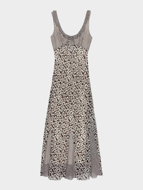 Rails Dahlia Mixed-Print Chiffon Maxi Dress